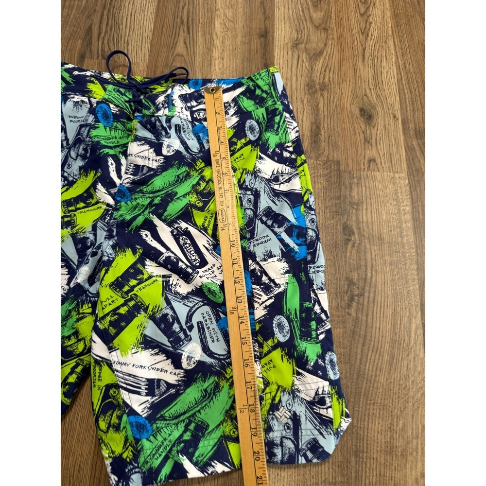 Columbia Shorts Men's Size 34x11 Multicolor Swim Trunks Drawstring Beach Bottles - Picture 14 of 16